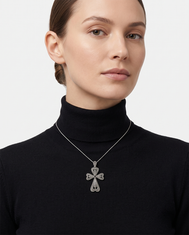 Colgante Tian Ónix, plata
