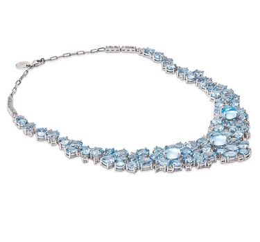 Collar Aline topacios, plata