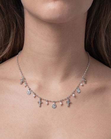 Collar Azalia, plata