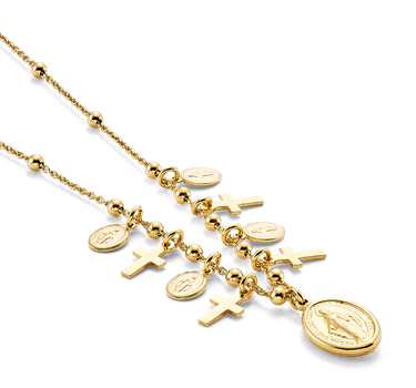 Collar Bac, plata dorada