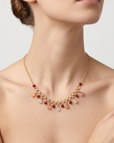 Collar Bow, plata dorada