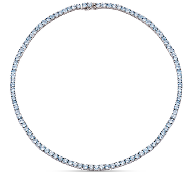 Collar Carla topacio azul, plata