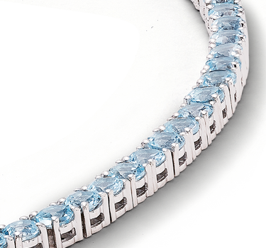 Collar Carla topacio azul, plata