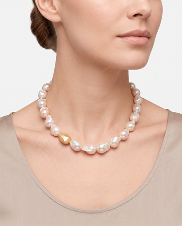 Collar Golden Nugget, plata dorada