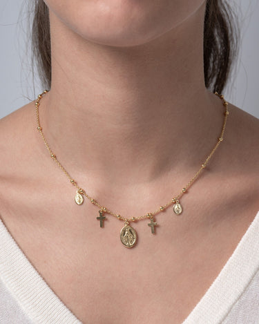 Collar Keila, plata dorada