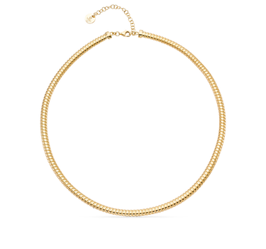 Collar Met, plata dorada