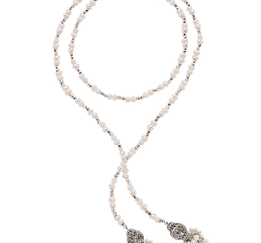 Collar Rossini perlas, plata