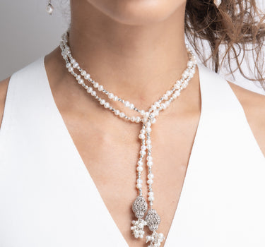 Collar Rossini perlas, plata