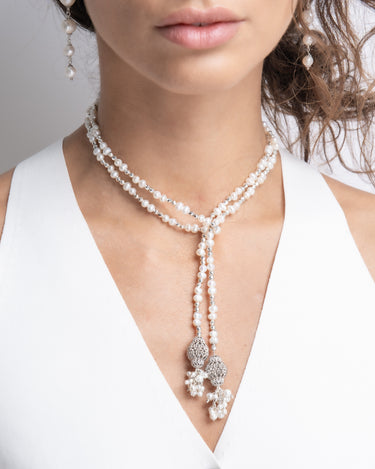 Collar Rossini perlas, plata