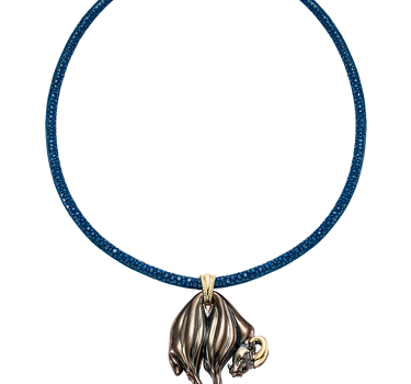 Collar Toisón cordón azul, oro