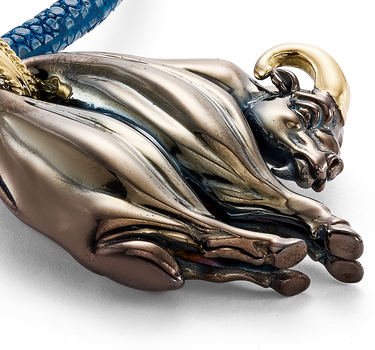 Collar Toisón cordón azul, oro