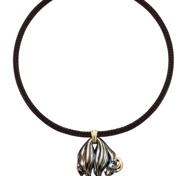 Collar Toisón cordón negro, oro