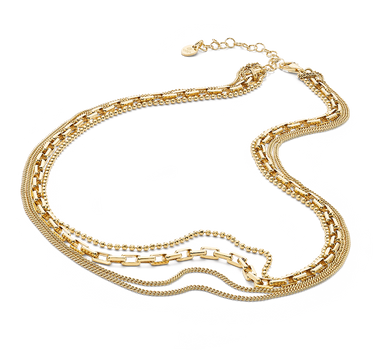 Collar Wish, plata dorada