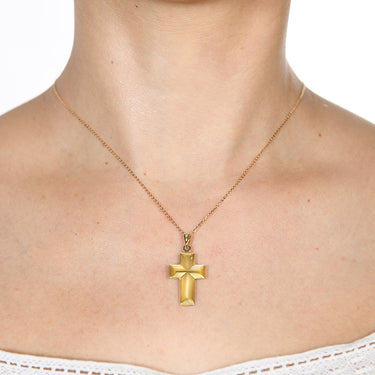 Cruz Faith grande 22 x 15 mm, oro