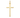 Cruz Gracia 17 x 30 mm, oro 9K