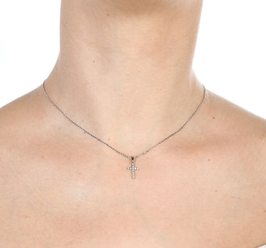 Cruz Luce diamantes, oro blanco