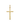Cruz Peace 12 x 23 mm, oro 9K