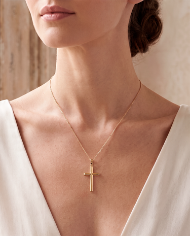 Cruz Peace 12 x 23 mm, oro 9K