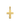 Cruz plana 17 x 14 mm, oro