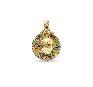 Medalla Batlló esmalte 20 mm, oro