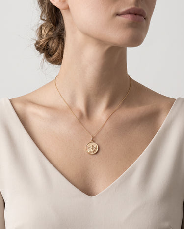Angel medal, 9K gold