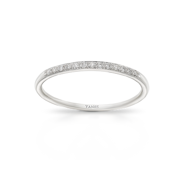 Media alianza Livia diamantes, oro blanco