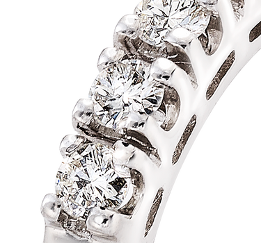 Media alianza Paris diamantes 0,35 ct, oro blanco