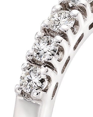 Media alianza Paris diamantes 0,35 ct, oro blanco