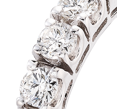 Media alianza Paris diamantes 0,75 ct, oro blanco