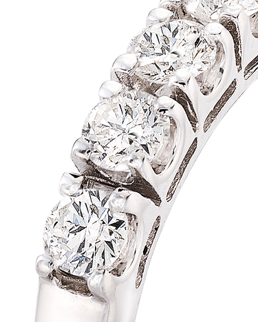 Media alianza Paris diamantes 0,75 ct, oro blanco