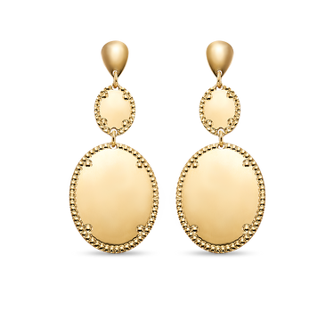 Pendientes Abrás, plata dorada