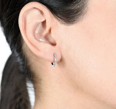 Pendientes Allegra diamantes, oro blanco