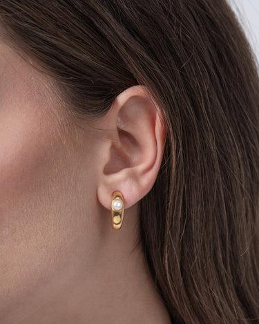 Pendientes Altea M, plata dorada