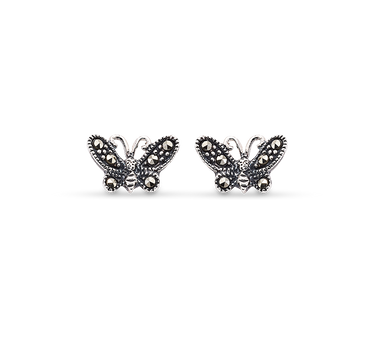 Pendientes Bach marcasitas, plata