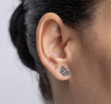 Pendientes Bach marcasitas, plata