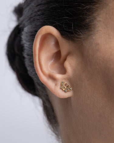 Pendientes Bach marcasitas, plata dorada