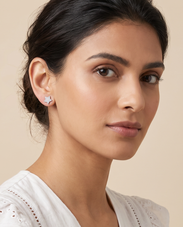 Pendientes Bambina diamantes, oro blanco