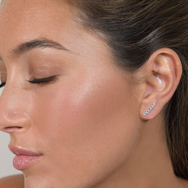 Pendientes Bambola diamantes, oro blanco