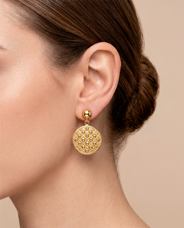 Pendientes Beatrice, plata dorada