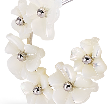 Pendientes Bizet nácar, plata