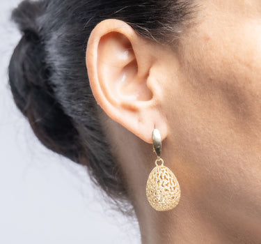 Pendientes Bolshoi, plata dorada