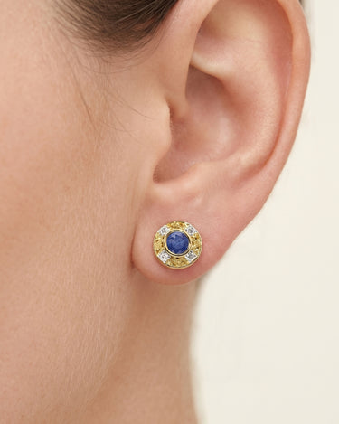 Pendientes Bouquet L zafiro y diamantes, oro