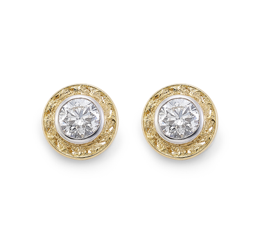 Pendientes Bouquet XL diamantes, oro