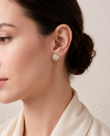 Pendientes Bouquet diamantes, oro