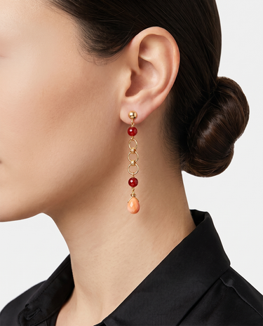 Pendientes Bow, plata dorada