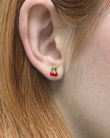 Pendientes Cerezas, oro