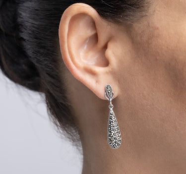 Pendientes Chopin marcasitas, plata