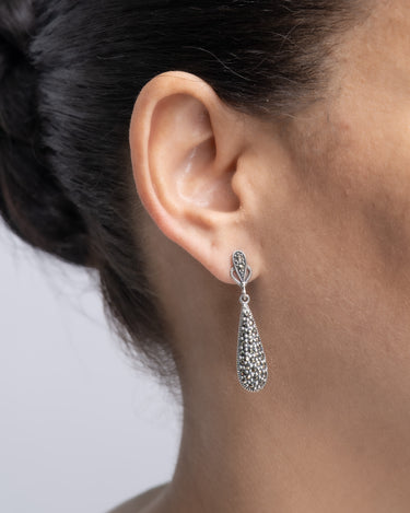 Pendientes Chopin marcasitas, plata
