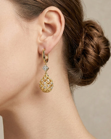 Pendientes Colón diamantes, oro