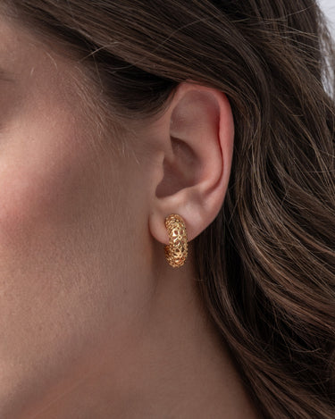 Pendientes Conil M, plata dorada